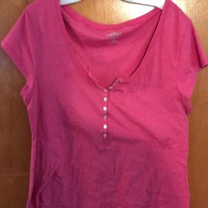 Old Navy pink button-down T-shirt